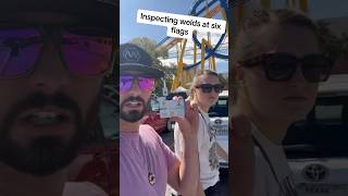 Inspecting welds at the amusement park #welding #shorts