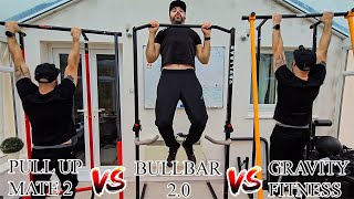 BullBar 2.0 Vs Pull Up Mate 2 Vs Gravity Fitness  - Best Portable Pull up Bar ShowDown
